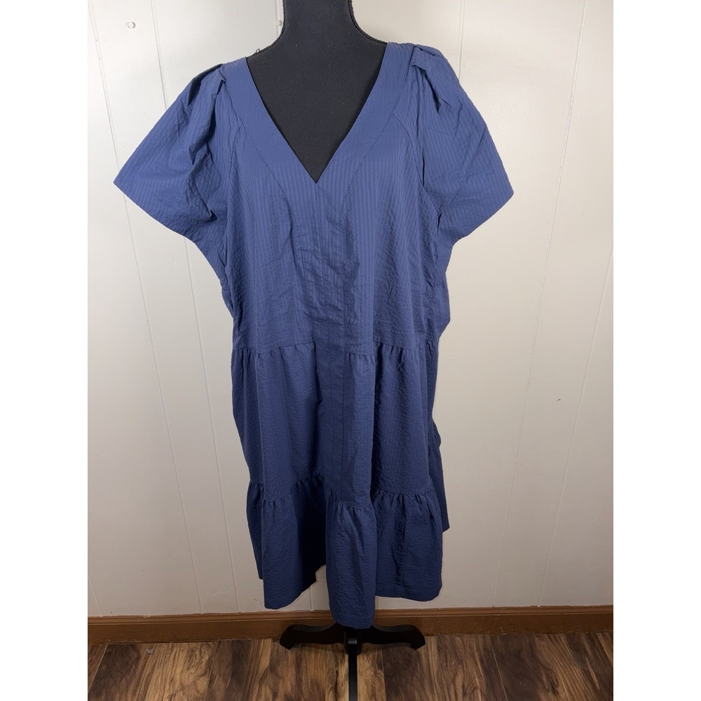 vineyard‎ vines performance dress navy seersucker texture 3xl